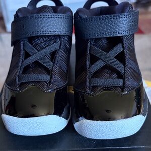 Jordan Kids Black Patent and Mesh Sneakers